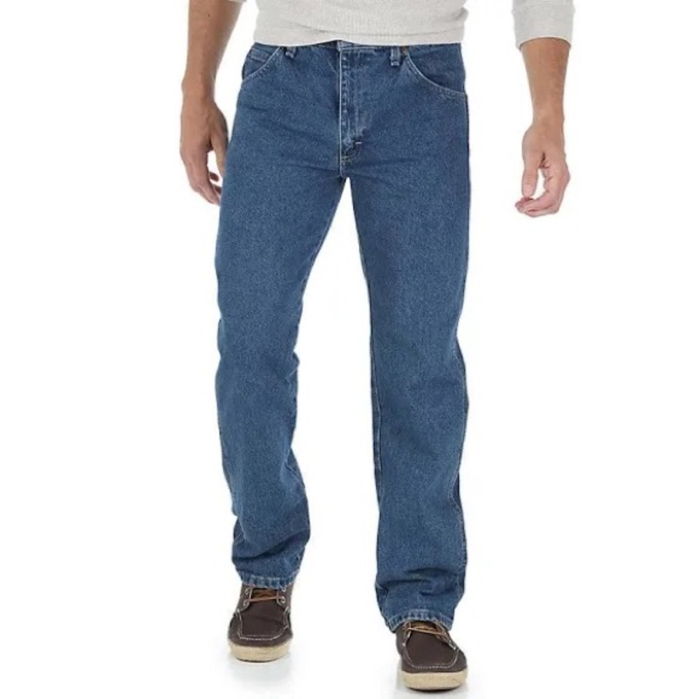 New Mens Wrangler Jeans Regular Fit Straight Leg